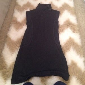 Steel gray tunic dress.