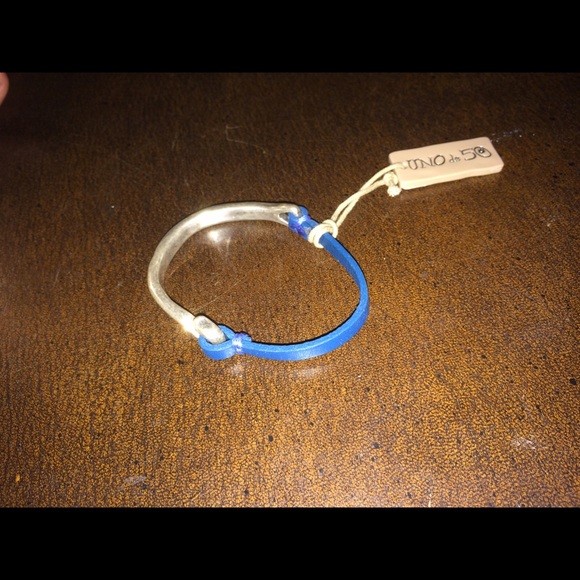 Half & half silver plated and leather bracelet