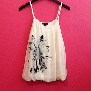 White flowy tank top