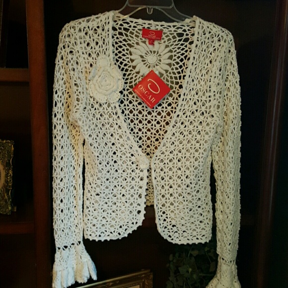 Oscar de la Renta Sweaters - Crochet sweater