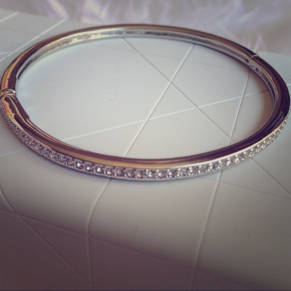 Nadri Silver Crystal Bangle Bracelet Jewelry NEW