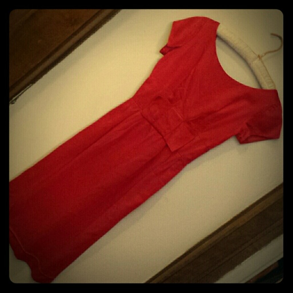 Red vintage satin gown