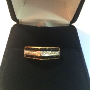 Sapphire & Diamond 10K Gold Ring