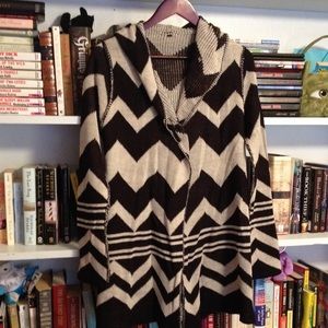 Cozy sweater with chevron pattern
