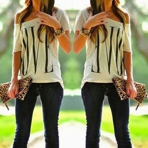 One-Shoulder LOVE T-Shirt