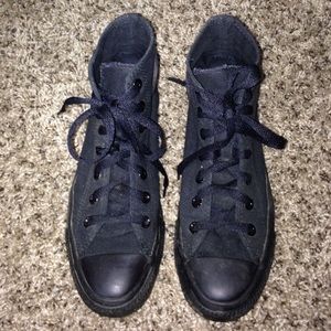 All Black High-top Converse