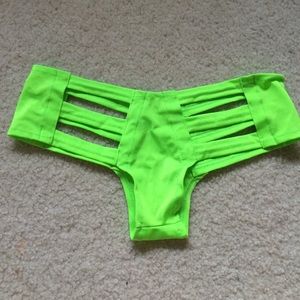 Bright green rave or swim bottoms