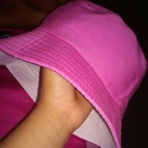 Pink bucket hat