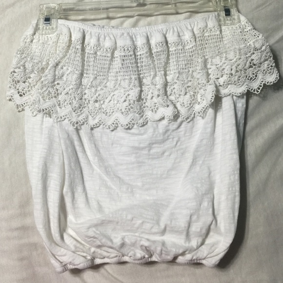 White sleeveless top