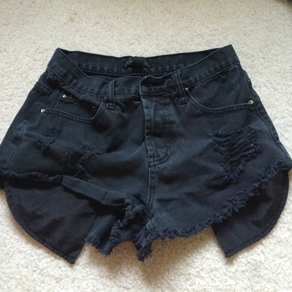 Black high waisted shorts