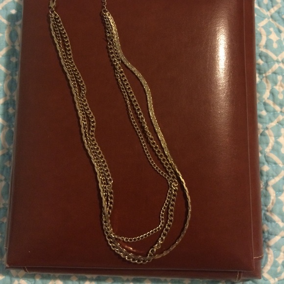 Gold multilayer necklace