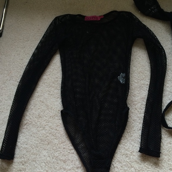 Net bodysuit black
