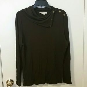 Michael Kors dark brown turtle neck long sleeve