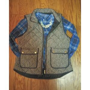 Herringbone Quilted Vest (J. Crew dupe!) Large
