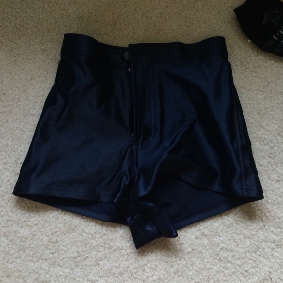 American Apparel dark blue disco shorts