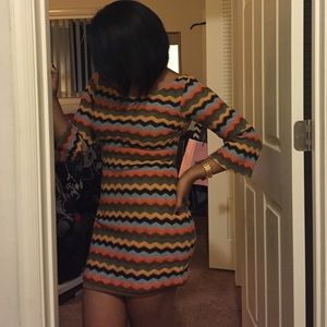 Fall time chevron printed dress! 🍁🍂