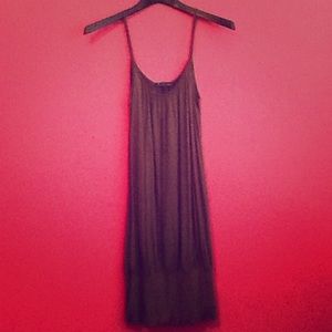 Brown tang top long shirt/dress