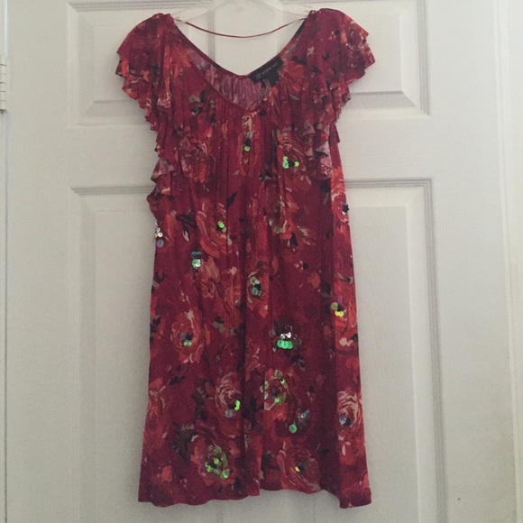 INC Floral Red Dress