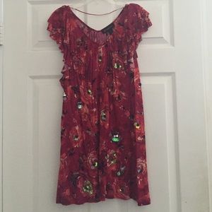 INC Floral Red Dress