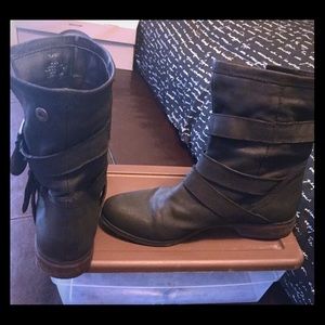 Steve Madden leather motorcycle boot