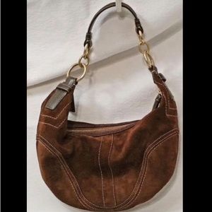 Authentic Coach suede purse
