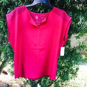 Van Heusen LG Red Cranberry Blouse