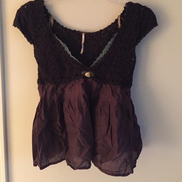 Free People Babydoll Crochet Top