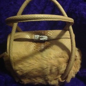 Furry handbag