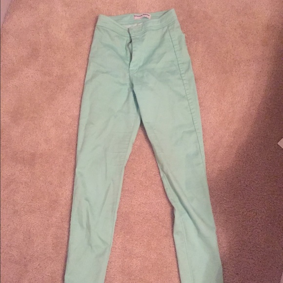 American Apparel mint green easy jeans