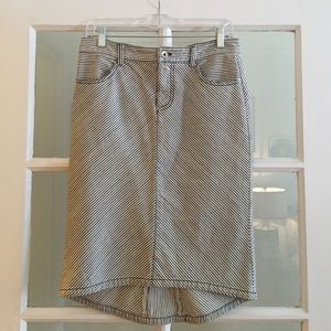Armani Exchange Hi-Lo Denim Skirt
