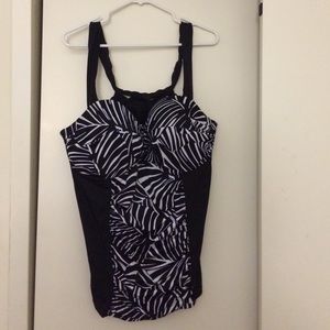 Sexy black and white Tankini top! Never been used!