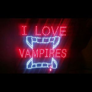 Neon light vampire love