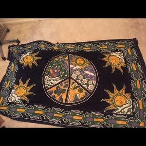 Peace sun tapestry