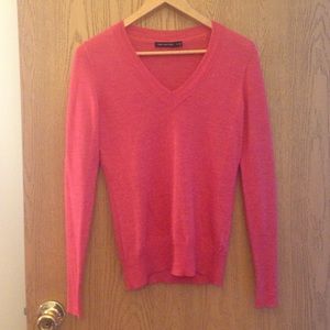 🍁Pink V-Neck Wool Sweater