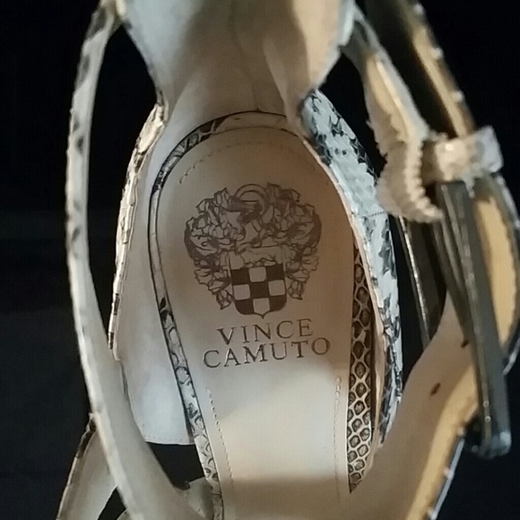 SOLD! Vince Camuto snake print heel. Worn once. - Picture 4 of 4