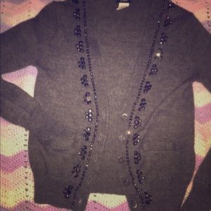 J Crew jeweled cardigan sweater