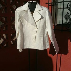 Linda Allard Ellen Tracy White Jacket sz 14