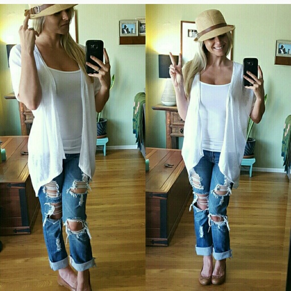 White Open Cardigan - Picture 4 of 4