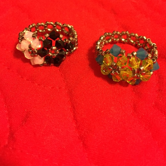 2 Swarovski Crystal Rings