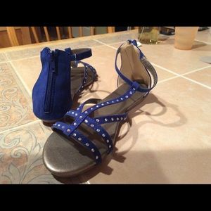 Avon Sandals - Sunset Demi Wedge Blue Size 7