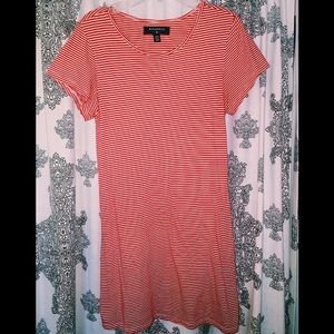 UO [red & white] striped T-shirt dress