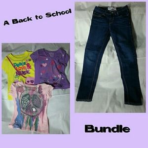 Back to School Bundle. Jeans and 3 Shirts.