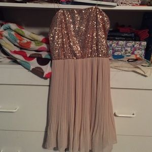 Nude sequin dress