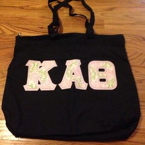 KAO Theta Lettered Tote Bag