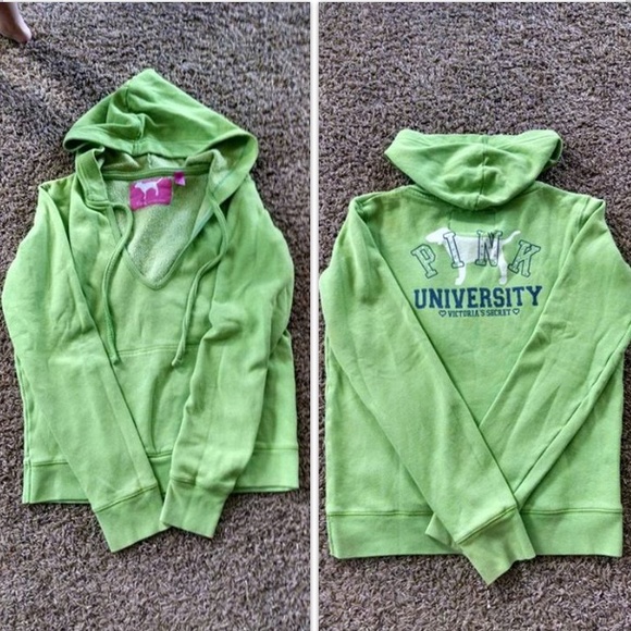 PINK Victoria's Secret Sweaters - Bundle for cat  green hoodie M with yellow tee