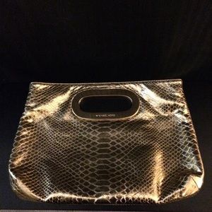 Michael Kors Gold Clutch