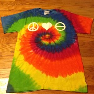 KAO Tie-Dye Peace Love Theta T-shirt