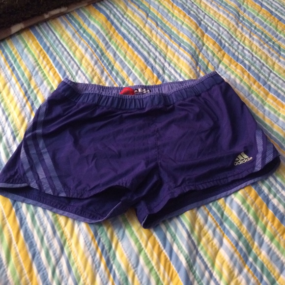 Purple running shorts