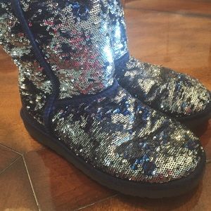 Sequin short UGG boots