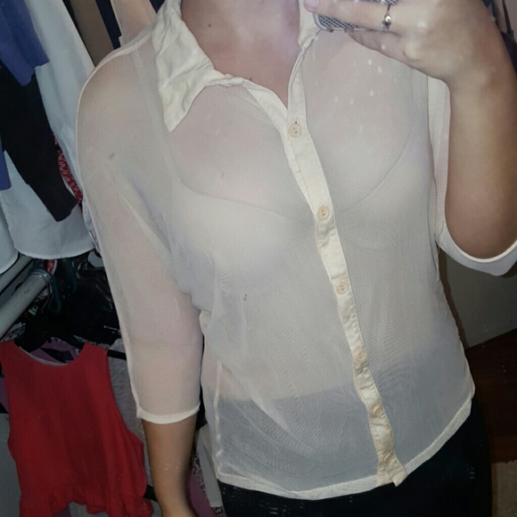 Sheer blouse with back detailing